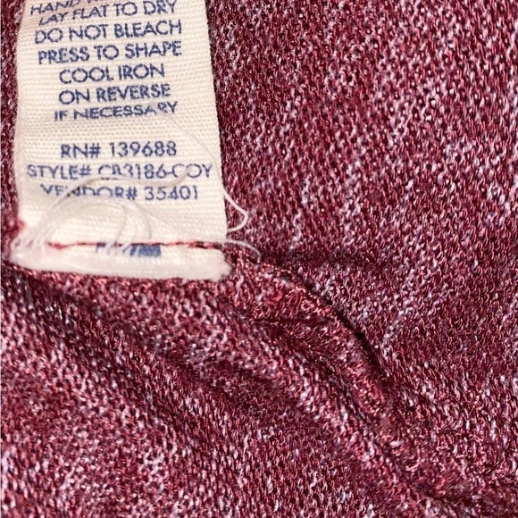 Buckle BKE Cowl Neck Red Wine Tunic Sweater Size Small Oversize Soft Slouchy - Picture 7 of 7